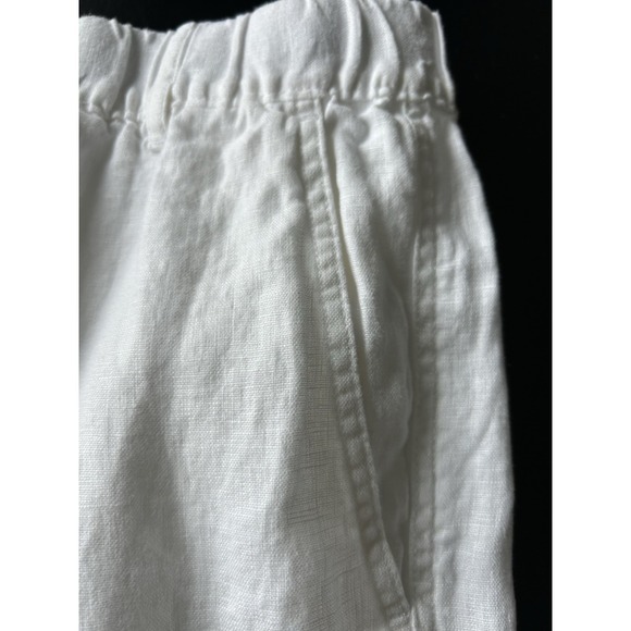 New Men's White Linen Shorts For 48 Waist Caribbean Elastic 10" Inseam - Picture 6 of 14